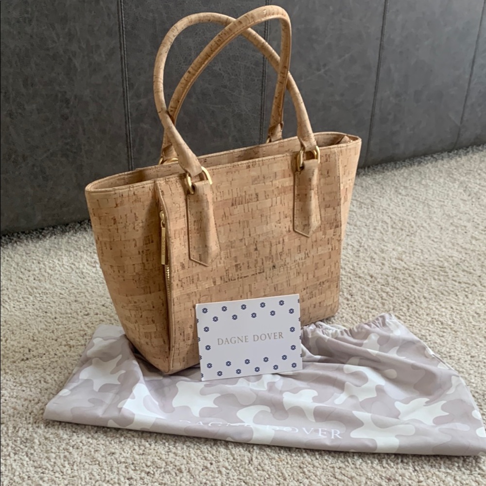 Dagne Dover Tan Tote Bag with Structured Design